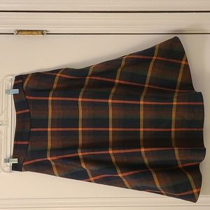 ModCloth Prim Class Hero plaid midi skirt